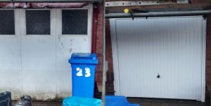 Before and after garage doors from City Garage Doors Ltd