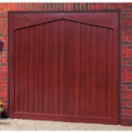 Gatcombe Steel Rosewood Finished Up and Over Garage Doors