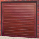 Orion Horizontal Steel Rosewood Finished Up and Over Garage Doors