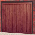 Orion Vertical Steel Rosewood Finished Up and Over Garage Doors