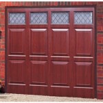 Sheraton Glazed Steel Rosewood Finished Up and Over Garage Doors